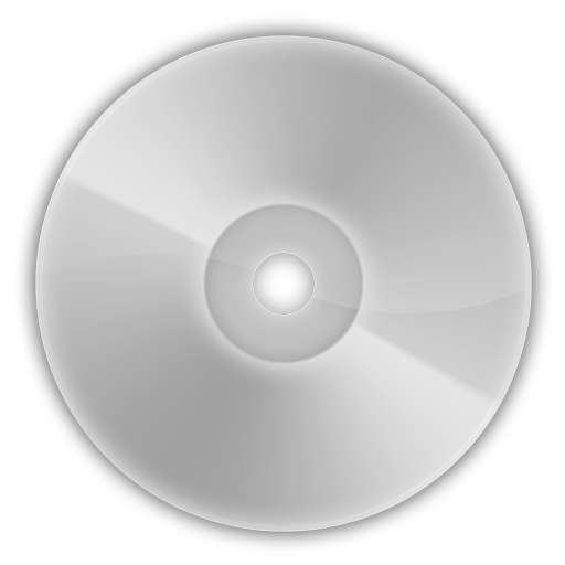 Greyscale Disc Icon 512x512 png